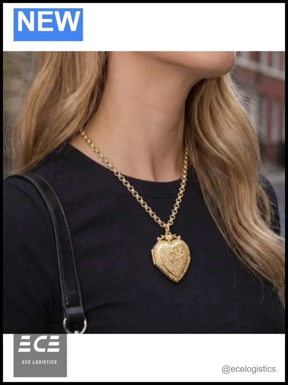 Gold Plated Heart Locket Necklace Birds Flowers 22